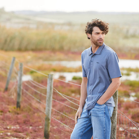 Ridgeline Mens Kilworth Polo Top #colour_storm