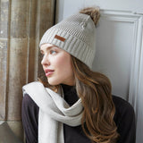 Baltic Bobble Hat & Scarf Set - Sand