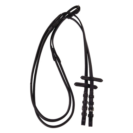 Equestro Leather English Bridle With Embroideries New #colour_brown