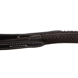 Equestro Leather English Bridle With Contrast Stitching #colour_brown