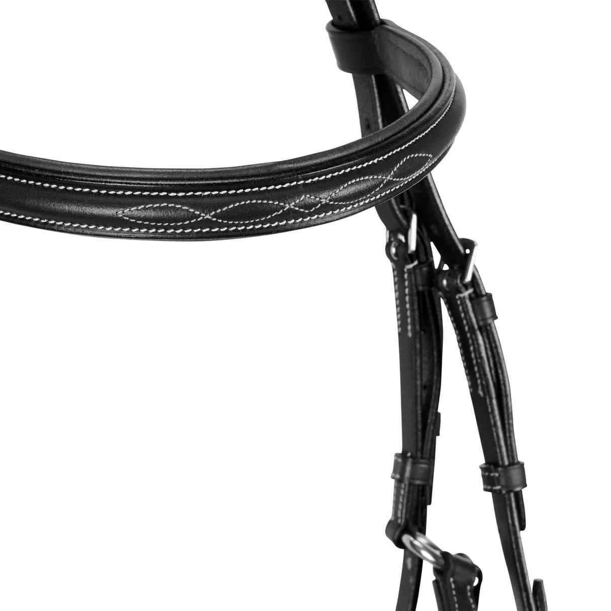 Equestro Bridle With Mexican Noseband And Synthetic Sheepskin