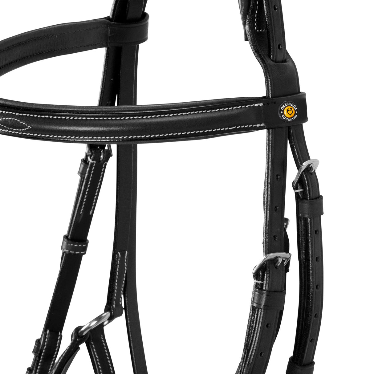 Equestro Bridle With Mexican Noseband And Synthetic Sheepskin
