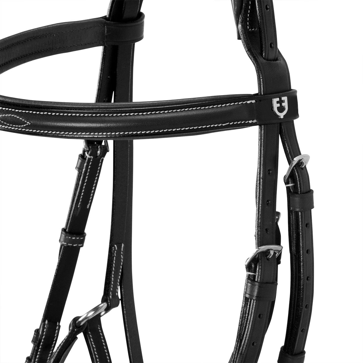 Equestro Bridle With Mexican Noseband And Synthetic Sheepskin