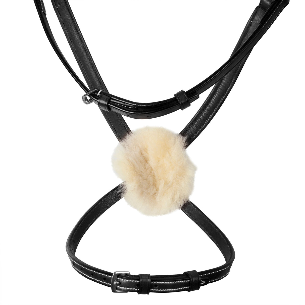 Equestro Bridle With Mexican Noseband And Synthetic Sheepskin