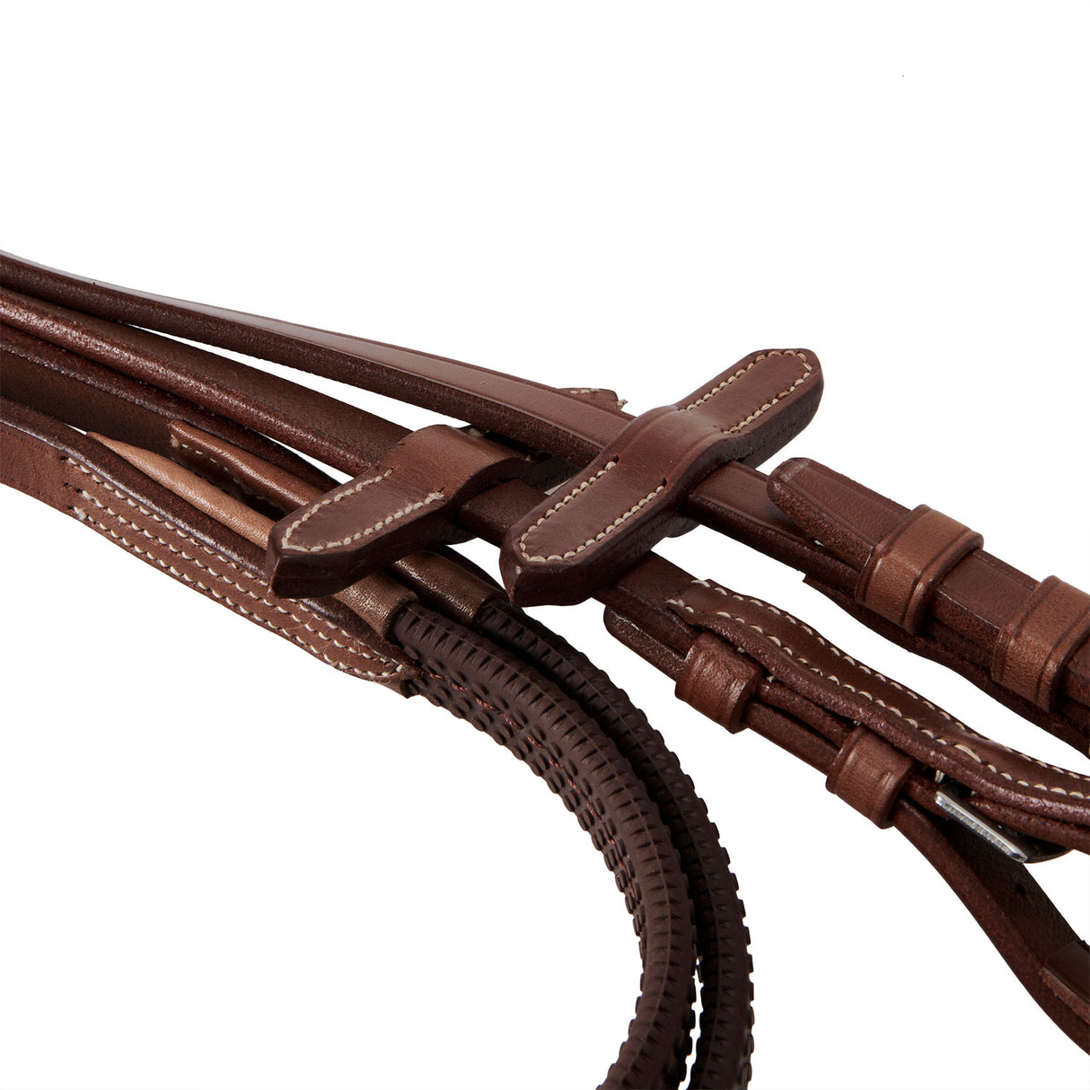 Equestro Bridle With Mexican Noseband And Synthetic Sheepskin