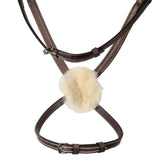 Equestro Bridle With Mexican Noseband And Synthetic Sheepskin