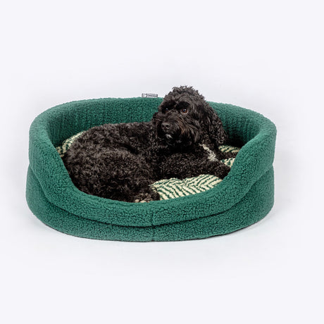 Danish Design Green Herringbone Fleece Slumber Bed #colour_green