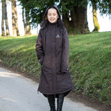 EQUIDRY Girl's Bronte Riding Coat with Removable Hood #colour_brown
