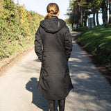 EQUIDRY Girl's Bronte Riding Coat with Removable Hood #colour_black