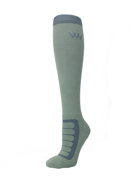 Woof Wear Long Bamboo Tech Sock #colour_sage-steel