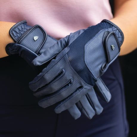 Woof Wear Reintex Mesh Riding Glove #colour_navy