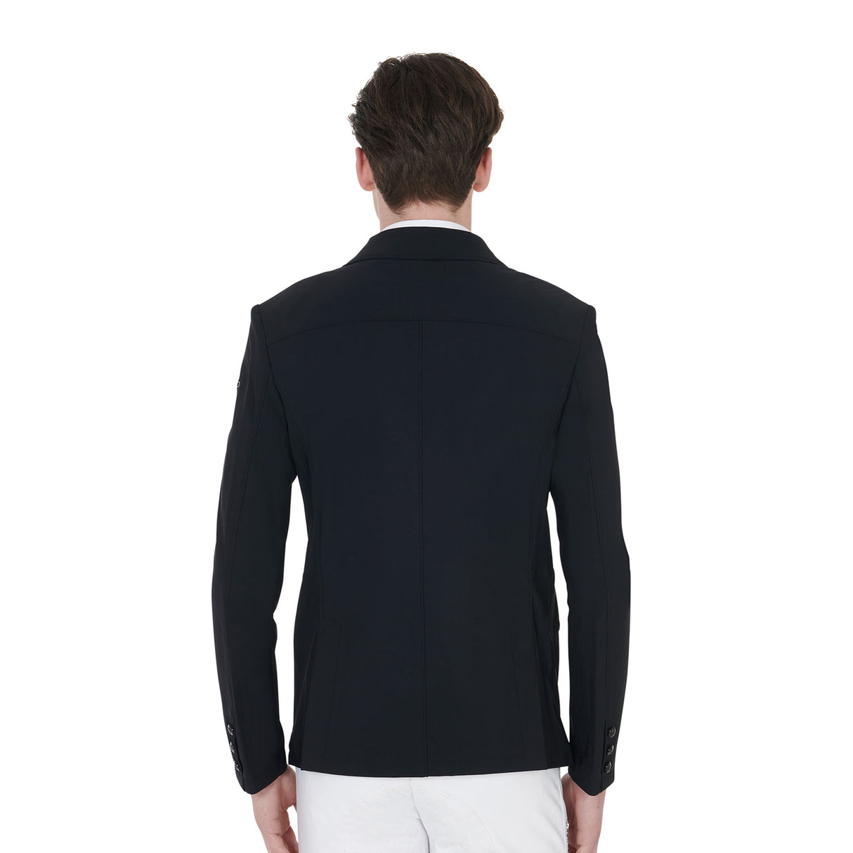 Equestro Men's Anatomical Four-Button Competition Jacket #colour_black