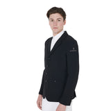 Equestro Men's Anatomical Four-Button Competition Jacket #colour_black