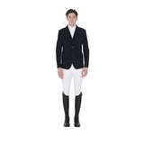 Equestro Men's Anatomical Four-Button Competition Jacket #colour_black