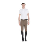 Equestro Men's Slim Fit Grip Breeches With Logo