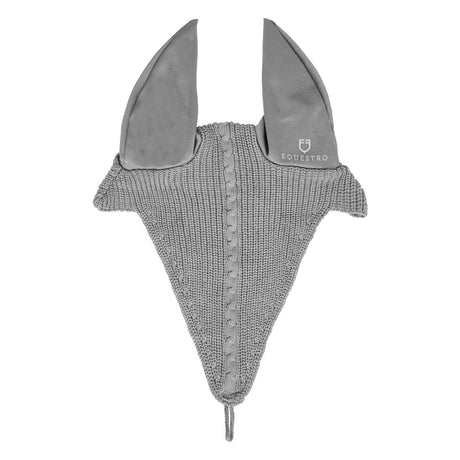 Equestro Meshing Fly Veil With Drawstring At The Noseband #colour_grey