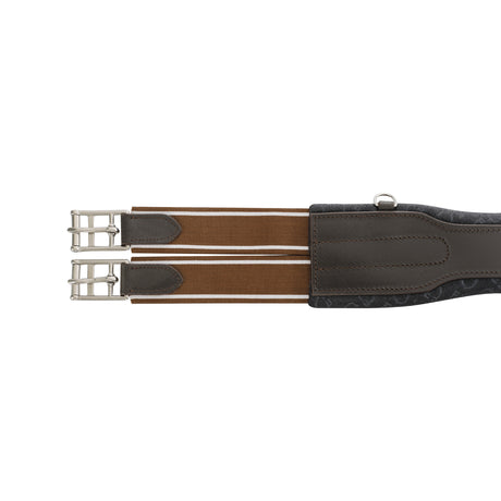 Equestro Jumping Girth Shaped Leather #colour_brown