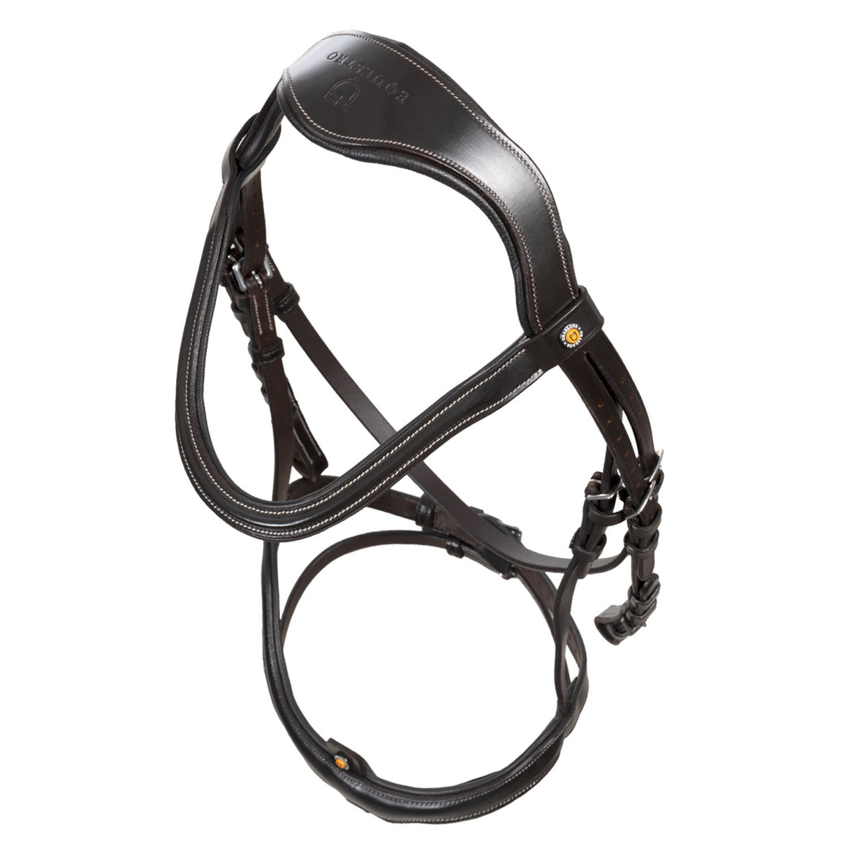 Anatomical bridle with curved noseband