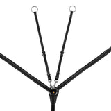 LEATHER BREASTPLATE WITH ELASTIC INSERTS & REMOVABLE MARTINGALE