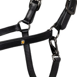 Leather halter with glittery piping