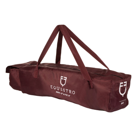 Equestro Travelling Boots Set And Tail Guard With Rubber Patch #colour_burgundy