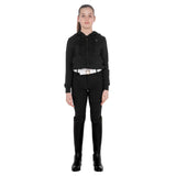 Equestro Girls' Cropped Hoodie #colour_black