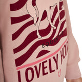 Equestro Girls' Lovely Horse Cotton Crewneck Sweatshirt