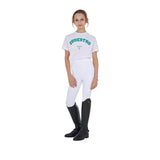 Equestro Girls' Horse Club Cotton T-Shirt #colour_white