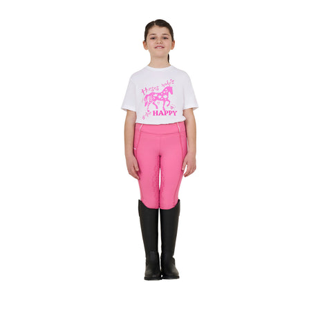 Girls' Horses Make Me Happy cotton T-shirt