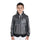Equestro Kids' Windproof Zip Hooded Raincoat #colour_grey