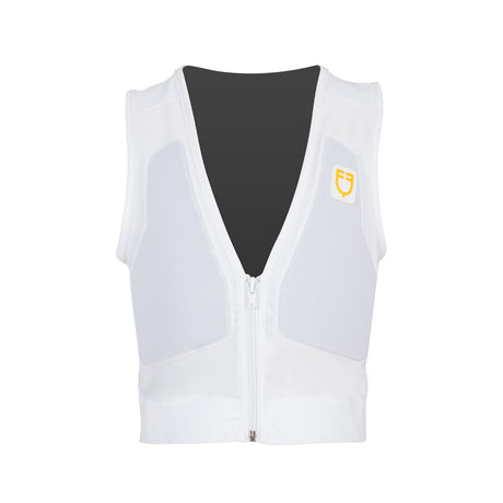 Equestro Kids' Level 2 Back Protector With Chest Padded #colour_white
