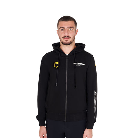 Equestro Scuderia Equestro Men's Hooded Sweatshirt #colour_black