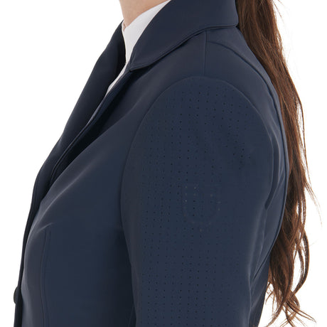 Women's competition jacket three buttons perforated fabric