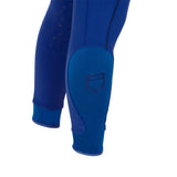 Equestro Women's Slim Fit Breeches With Knee Grip #colour_royal-blue