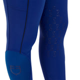 Equestro Women's Slim Fit Breeches With Knee Grip #colour_royal-blue