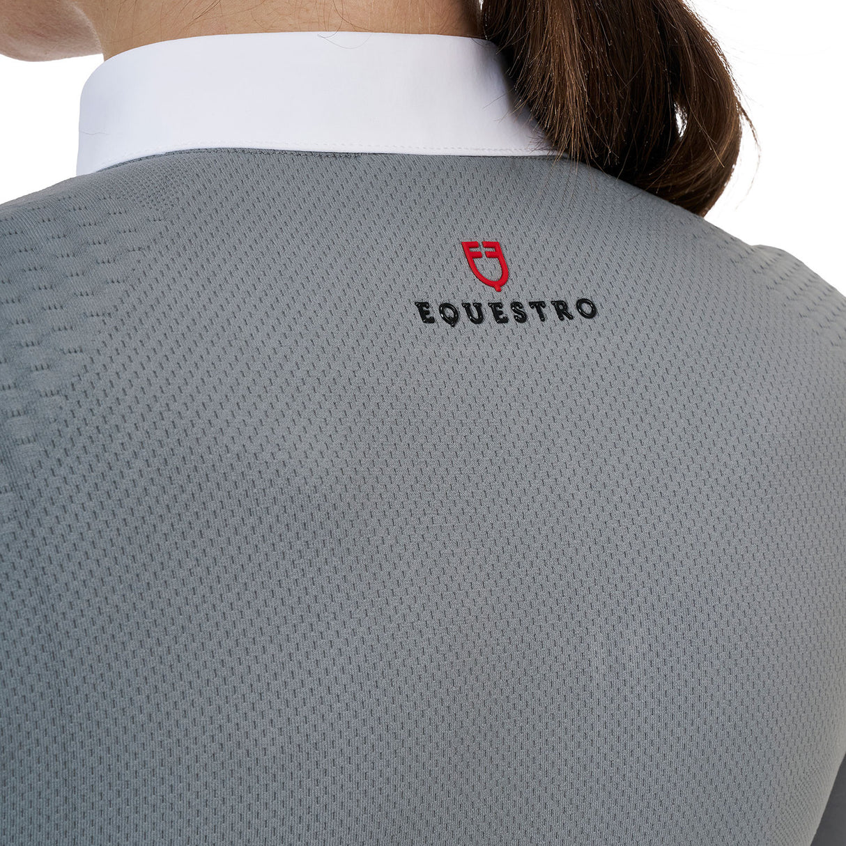Equestro Ridertechnology women's competition polo shirt long sleeves and zip
