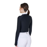 Equestro Women's Slim Fit Competition Polo Shirt With Mesh Inserts