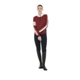 Equestro Women's High Neck Sweater With Zip