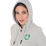 Equestro Women's Hoodie With Zip And Sponge Logo