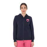 Equestro Women's Hoodie With Zip And Sponge Logo