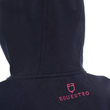 Equestro Women's Hoodie With Zip And Sponge Logo