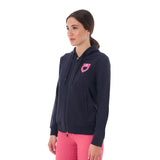 Equestro Women's Hoodie With Zip And Sponge Logo