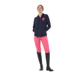 Equestro Women's Hoodie With Zip And Sponge Logo