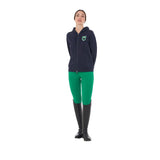 Equestro Women's Hoodie With Zip And Sponge Logo