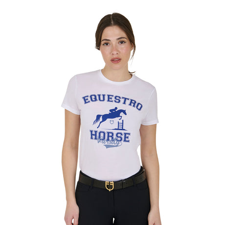 Women's Horse Varsity cotton T-shirt