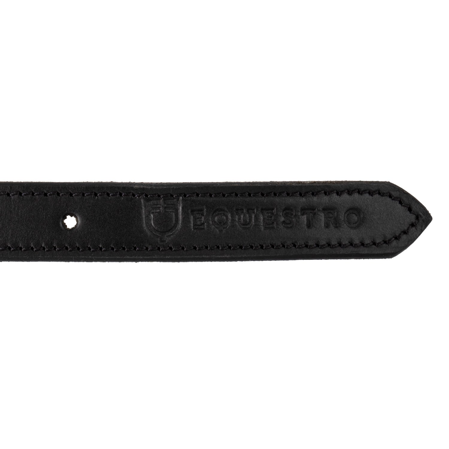 Equestro Women's Clincher Belt Snaffle Bit Buckle #colour_black-silver