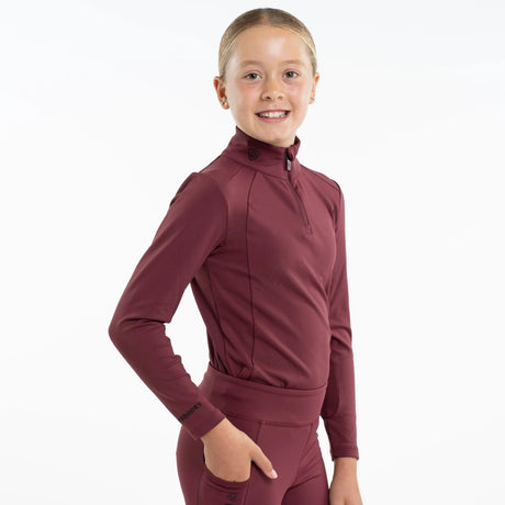 EQUIDRY Children's Water Repellent Base Layer #colour_plum-black