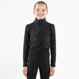 EQUIDRY Children's Water Repellent Base Layer #colour_black-lilac