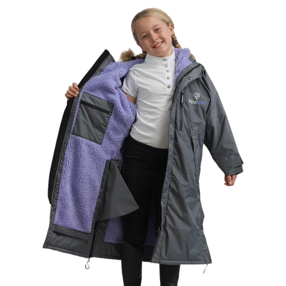 EQUIDRY Children's Thick Fleece Evolution #colour_grey-lilac