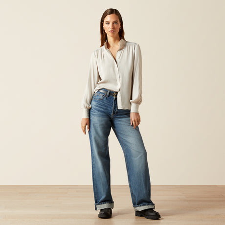 Ariat Women's Kildwick Blouse #colour_moonstruck